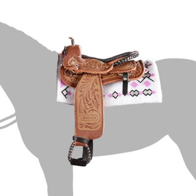 Breyer Traditional Cimarron-Western Pleasure Toy Horse Saddle, 1:9 Scale
