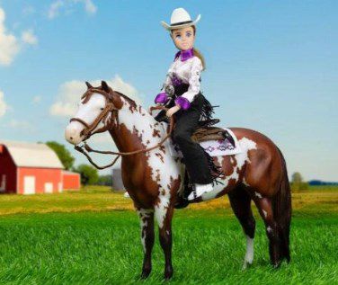 Image showing  Traditional Cimarron-Western Pleasure Toy Horse Saddle, 1/9 Scale