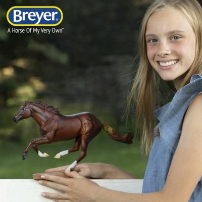 Image showing  Traditional Series Secretariat Horse Figure Toy with Base Model, 1:9 Scale