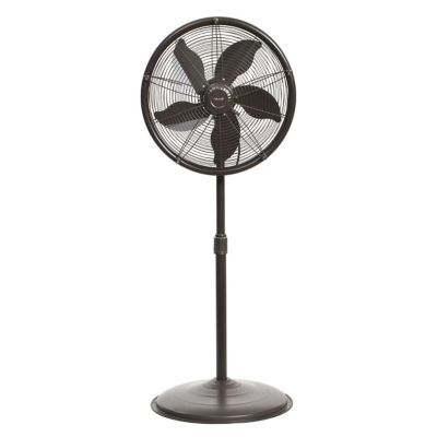 NewAir 18 in. Outdoor Misting Fan and Pedestal Fan, 600 sq. ft., 3 Speeds, Sturdy All-Metal Design, Connects Directly Hose