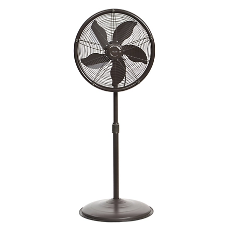 NewAir 18 in. Outdoor Misting Fan and Pedestal Fan, 600 sq. ft., 3 Speeds, Sturdy All-Metal Design, Connects Directly Hose