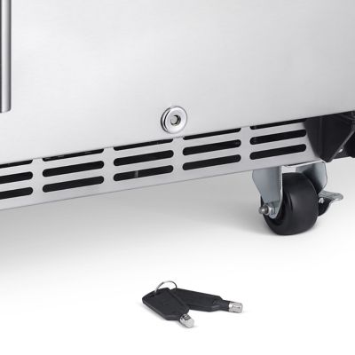 Image showing 5 th NewAir 90-Can 15 in. Outdoor Beverage Refrigerator, Built-in or Freestanding Fridge in Weatherproof Stainless Steel