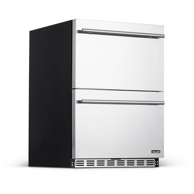 NewAir 20 Bottle and 80 Can Capacity Built-In Dual Drawer Indoor/ Outdoor Wine & Beverage Fridge