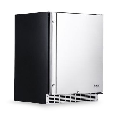 NewAir 24" Outdoor Beverage Refrigerator, 160 Can Capacity, Built-in or Freestanding Fridge