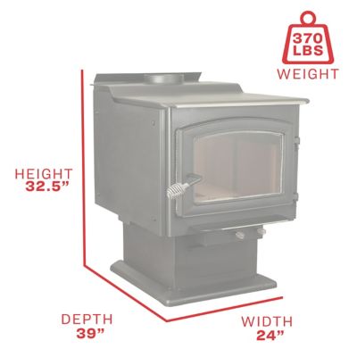 US Stove Wood-Burning EPA Certified Pedestal Stove with Blower, For 3,200  sq. ft. Rooms, Large at Tractor Supply Co.
