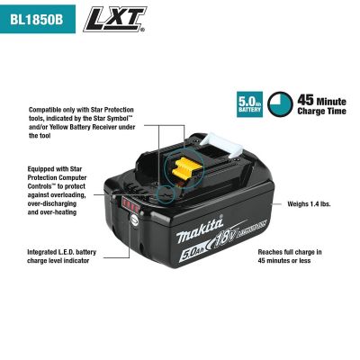 Image showing  18V 5.0 Ah LXT Lithium-Ion Power Tool Battery
