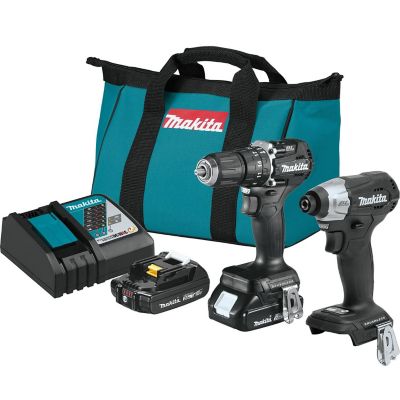 Makita 1/2 in. 18V LXT Lithium-Ion Sub-Compact Brushless Cordless 2 pc. Combo Kit, 2.0 Ah