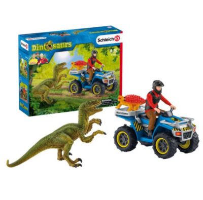 Image showing 8 th Schleich Quad Escape From Velociraptor Toy Playset
