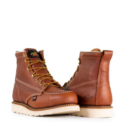 Image showing 1 th Thorogood Men's Moc Toe USA Safety Wedge Work Boots, 6 in.