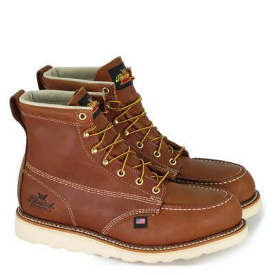 Image showing 2 th Thorogood Men's Moc Toe USA Safety Wedge Work Boots, 6 in.