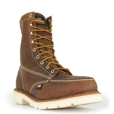 Image showing 1 th Thorogood Men's Moc Toe USA Safety MAXWear 90 Slip-Resistant Work Boots, 8 in.