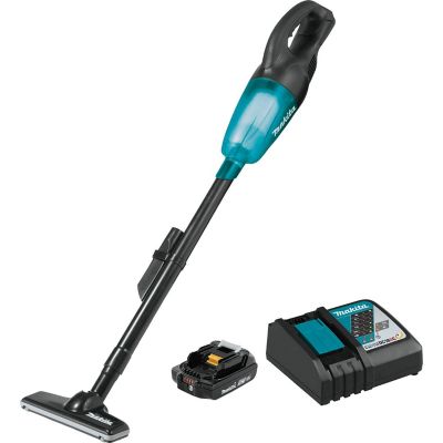 Makita 1.3 pt. 18V LXT Lithium-Ion Compact Cordless Vacuum Kit, 2.0 Ah, 18-3/4 in. Long, XLC02R1B