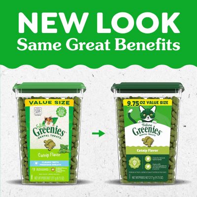 Image showing  Catnip Flavor Natural Dental Care Adult Cat Treats, 9.75 oz.