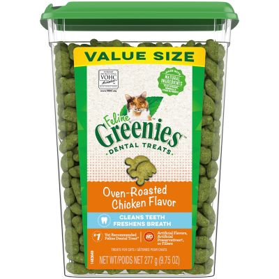 Greenies Chicken Flavor Natural Dental Care Adult Cat Treats, 9.75 oz.