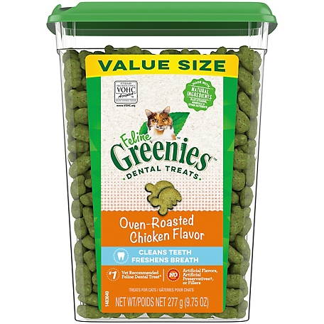 Greenies Chicken Flavor Adult Natural Dental Care Cat Treats, 9.75 oz.