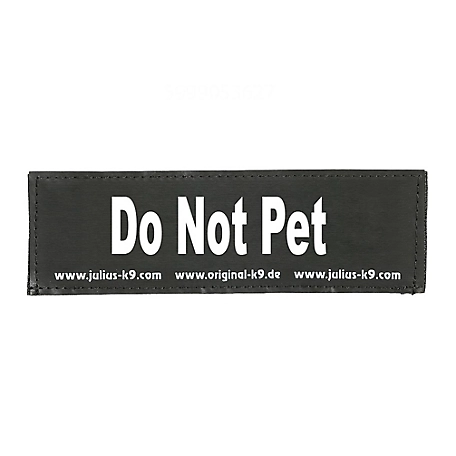 Julius-K9 Do Not Pet Hook and Loop Changeable Dog Harness Patch, 1 Pair
