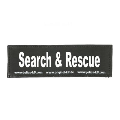 Julius-K9 Search & Rescue Hook and Loop Changeable Dog Harness Patch, 1 Pair