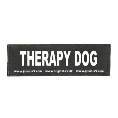 Julius-K9 Therapy Dog Hook and Loop Changeable Dog Harness Patch, 1 Pair