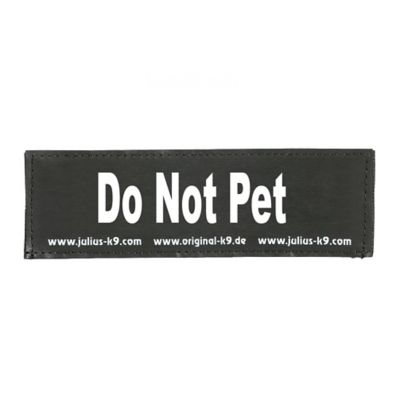 Julius-K9 Do Not Pet Hook and Loop Changeable Dog Harness Patch, 1 Pair