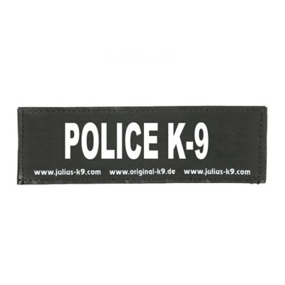 Julius-K9 Police K-9 Hook and Loop Changeable Dog Harness Patch, 1 Pair