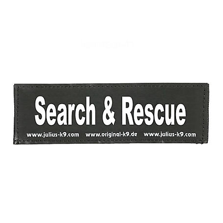 Julius-K9 Search Dog Hook and Loop Changeable Dog Harness Patch, 1 Pair