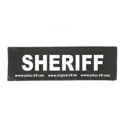 Julius-K9 Sheriff Changeable Hook and Loop Dog Harness Patch, 1 Pair