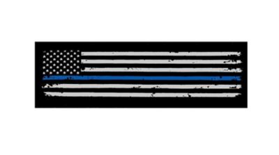 Julius-K9 USA Thin Blue Line flag Changeable Dog Harness Patch, 1 Pair