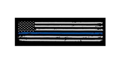 Julius-K9 Canine USA Thin Blue Line Flag Changeable Dog Harness Patch, 1 Pair