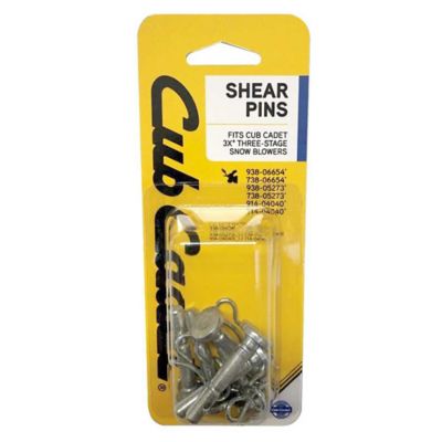 Cub Cadet Cub 3X Shear Pins Set, 1/4 in. x 1-3/4 in. Pin