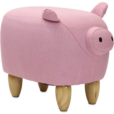 Critter Sitters 15 in. Pink Pig Ottoman