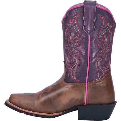 Image showing 6 th Dan Post Unisex Children's Majesty Leather Western Boots