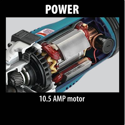 Image showing 6 th Makita 5 in. Diameter 10.5A SJS Angle Grinder with AC/DC Switch