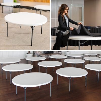 Image showing 6 th Lifetime 60 in. Round Commercial Nesting Table