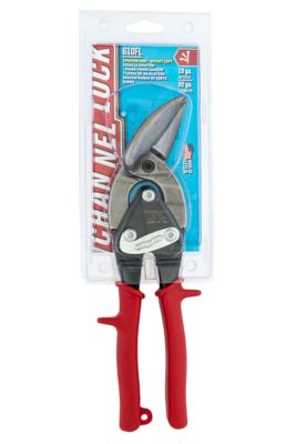 Image showing  10 in. Offset Left Cut Aviation Snips, 1.13 in. Joint Thickness/Width, 1.25 in. Cutting Edge