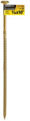 Hillman Power Pro Star Drive Construction Lag Screws (5/16in.-18 x 10in.) - 15 Pack