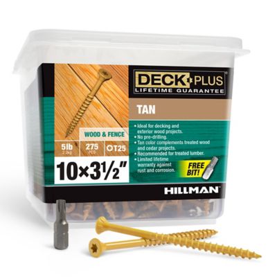 Image showing  #10 x 3-1/2 in. Deck Plus Deck Screws, Tan, 275-Pack