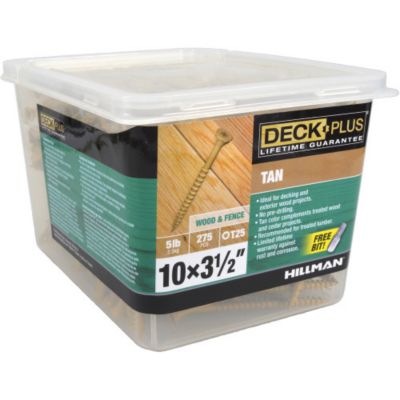 Image showing  #10 x 3-1/2 in. Deck Plus Deck Screws, Tan, 275-Pack