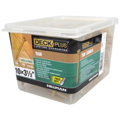 Image showing  #10 x 3-1/2 in. Deck Plus Deck Screws, Tan, 275-Pack