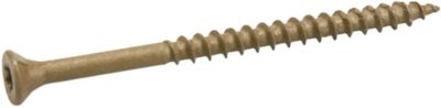 Hillman 10 in. x 3 in. Deck Plus Exterior Wood Deck Screws, Brown, 62-Pack