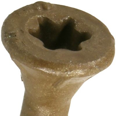 Image showing  10 in. x 3 in. Deck Plus Exterior Wood Deck Screws, Brown, 62-Pack