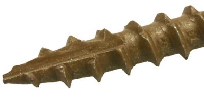 Image showing  10 in. x 3 in. Deck Plus Exterior Wood Deck Screws, Brown, 62-Pack