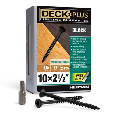 Image showing  #10 x 2-1/2 in. Deck Plus Deck Screws, Black, 73-Pack
