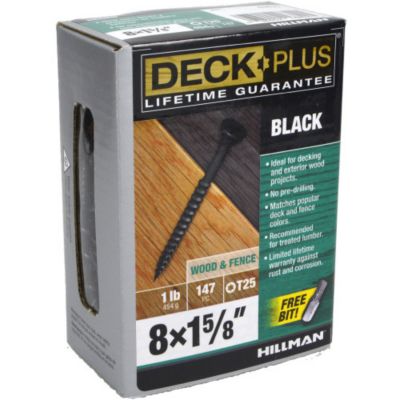 Image showing  #10 x 2-1/2 in. Deck Plus Deck Screws, Black, 73-Pack