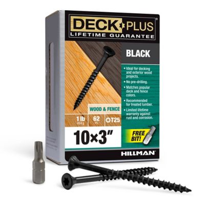Image showing  #10 x 3 in. Deck Plus Deck Screws, Black, 62-Pack
