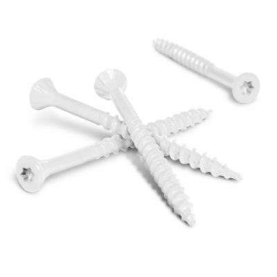 Image showing  #10 x 2-1/2 in. Deck Plus Deck Screws, White, 73-Pack