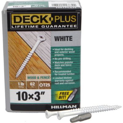 Image showing  #10 x 3 in. Deck Screws, White, 62-Pack