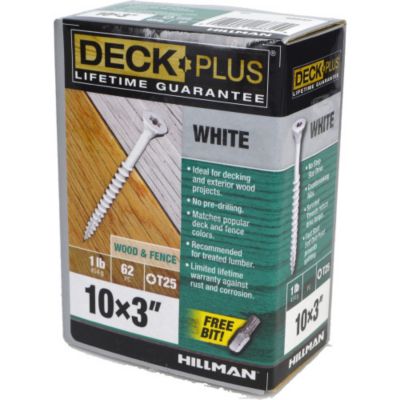 Image showing  #10 x 3 in. Deck Screws, White, 62-Pack