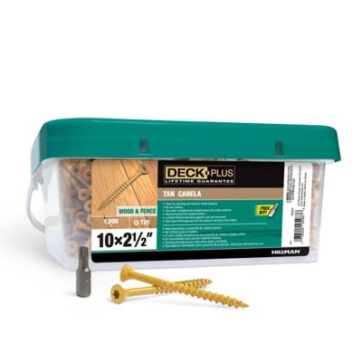 Image showing  #10 x 2-1/2 in. Deck Plus Deck Screws, Tan, 1,000-Pack