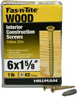 Image showing  #6 x 1-5/8 in. Fas-N-Tite Bugle Head Phillips All Purpose Wood Screws, 190-Pack