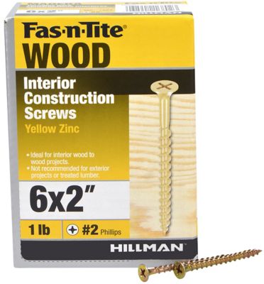 Image showing  #6 x 2 in. Fas-N-Tite Bugle Head Phillips All Purpose Wood Screws, 166-Pack